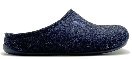 thies Hausschuhe Pantoffel PET Slipper (weicher Filz) dunkelblau Damen